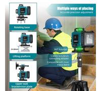 Niveau laser 16 lignes - Rotatif 4D - Rechargeable - Lumière verte