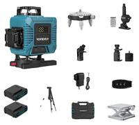 Niveau laser, 16 lignes, télécommande APP, set de 2 piles