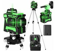 Niveau Laser 360° 3D 12 lignes Autonivelant de Niveaux avec Fonction d'auto-nivellement, Multifonctionnel Lignes Laser Horizontales