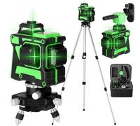 niveau laser 3D 12 lignes auto-nivelant, trépied de 1,2 m avec tige d'extension en alliage (3 hauteurs), sac de transport