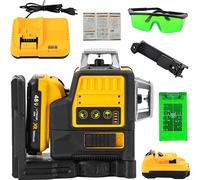 Niveau laser 3D 12 lignes, batterie lithium-ion 48 V, interface conviviale, 1 batterie 1 charge