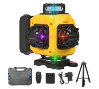 Niveau laser - 4D, 16 lignes - Automatique, 360° horizontal et vertical - Batterie incluse - Indicateur de niveau de batterie