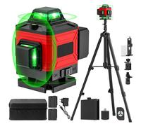 Niveau Laser 4D 16 Lignes Vert Autonivelant 360 Avec Télécommande Et Trépied 1,2m, Laser Rechargeable Haute Précision Pour