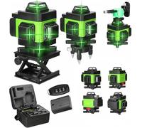 Niveau Laser 8/16,Niveau Laser Vert,Laser Chantier 3D/4D avec Fonction D'ajustement Automatique,Outil de Nivellement à Batterie Rechargeable par USB, IP54 étanche à l'eau et à Poussière (8 Lignes)