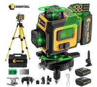 Niveau laser à 16 lignes, autonivelant, couleur verte. Appareil de mesure laser, niveau, outil de mesure pour les professionnels, les chantiers, la pose de carrelage. Modèle ZC-2, batterie de 3600 mAh