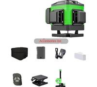 Niveau laser, à nivellement automatique, couverture à 360 degrés, 12 lignes vertes