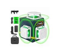Niveau laser auto-nivelant CIGMAN CM-701 3x360 ° ligne croisée verte 3D 100 pieds batterie rechargeable télécommande - prise UE