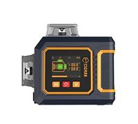 Niveau laser avec écran LCD CIGMAN CM-S03 12 lignes faisceau vert 3×360° haute précision ±1,5 mm/5 m mise à niveau automatique 2 batteries 2600 mAh