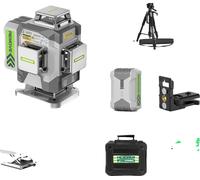 Niveau laser, batterie lithium 8000mAh, laser horizontal 360°, télécommande, ZK04CG-L Set