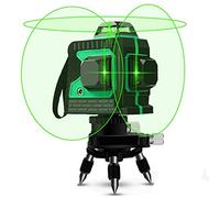 Niveau Laser Croix Vert, 8/12 Lignes Rotatif à 360 degrés 3D Laser Level Auto-nivellement Commutable Ligne Horizontale, Faisceau rouge/Faisceau vert/Faisceau bleu,Green light,12 lines B