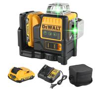 Niveau laser DEWALT DW089 12V Li-Ion 12 lignes 3×360 ° Faisceau vert autonivelant vertical et horizontal pour travaux de construction intérieurs et extérieurs UK