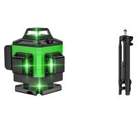 Niveau laser, fonction d'auto-nivellement, haute précision, ligne verte de 16 mètres (avec trépied) + coffret en plastique