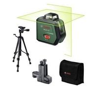Niveau laser lignes BOSCH PLL 360-15G vert avec trépied TT 120, pince MM3, housse et batterie Li-ion
