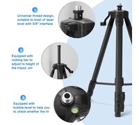 Niveau laser multifonction à 16 lignes, 3° d'auto-nivellement, outil de nivellement rechargeable à batterie au lithium, autocollant mural omnidirectionnel, étanche, kit d'outils de bricolage comprenan