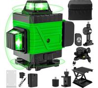 Niveau laser, rayons laser verts, à nivellement automatique, 4D 6 lignes
