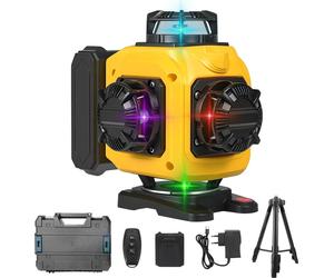 Niveau laser, rotation de 360°, mise à niveau automatique, 16 lignes avec boîte de trépied