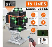 Niveau laser - TEMPSA - 4D 16 lignes - Vert - Rotation 360° - Télécommande