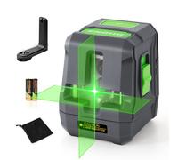 Niveau Laser Vert 25M, ENVENTOR Laser Croix Autonivelant, Modes Manuel et Autonivelant, 360° Laser Rotatif avec Support Magnétique,Étui de Protecti
