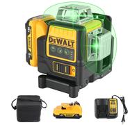 Niveau laser vert à batterie au lithium DEWALT DW089LG 2026 | 12 lignes, 3 côtés, 360 ° Horizontal Vertical | Mesure de nivellement en extérieur UK Plug