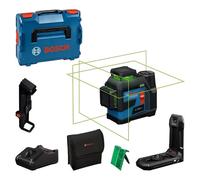 Bosch Laser 3 plans GLL 12V-100-33 CG – 3 lignes 360° – Batterie 12V 2.0Ah, chargeur, L-BOXX