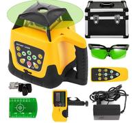 VEVOR Niveau Laser Autonivelant Balayage Rotative à 360° Laser Ligne Verticale Horizontale Module Laser Rotatif Auto-Alignement Précision 20" Faisceau Vert Distance de Travail 500m Construction Jaune