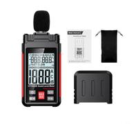 Niveau sonore 30-130dB A/C Poids LCD Numérique Compteur de Bruit avec Température Humidité Sonomètre Rapide Lent Portable Décibelmètre 30Hz-8KHz Rétroéclairage Volume