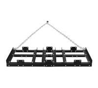 Niveleuse de Terrain Robuste de 1,8 m (6 pi) à remorquer, râteau motorisé pour VTT, UTV et Tracteur, nivellement Efficace du Gravier et Entretien de la pelouse, Construction en Acier Durable et faci