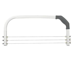 Niveleuse pour gâteaux - Coupe-gâteaux en filin, 3 lames - Cadre en acier inoxydable - Réglage de la hauteur de 1 à 9 cm - Largeur 53 cm - Pieds antidérapants - Argenté