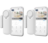 Nivian Alarme de Porte Intelligente WiFi, capteur magnétique pour Portes, sans Fil avec Application Mobile, Notifications en Temps réel, Bouton Manuel, sirène 100 DB (Unité) (Lot de 2)