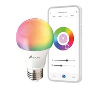 NIVIAN Ampoule LED Connectée WiFi E27 9W RGB + Blanc Réglable 2700K-6500K, 806 LM | Compatible Alexa, Google Home, Tuya | Intensité Variable | Minuterie et Scénarios