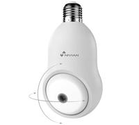 NIVIAN- Caméra de surveillance Wi-Fi type Ampoule 2K-Mouvement 360º Audio bidirectionnel - Reconnaissance et suivi des personnes - Vision nocturne- Compatible avec Alexa, Google Home- Application Tuya