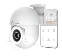 Nivian Caméra de surveillance NVS-IPC-0S4-L-MINI – 2K, vision nocturne, détection IA