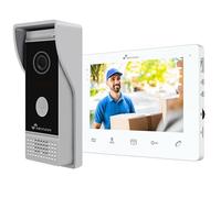 NIVIAN Interphone Vidéo 2 Fils Analogique Moniteur 7” HQ, Plaque Extérieure IP65 IK07 Anti-Vandalisme, Vision Nocturne IR, Audio Bidirectionnel, Ouvre-Porte Électrique (Interphone vidéo de Base)