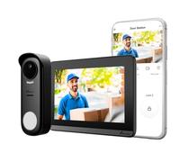 NIVIAN Interphone vidéo Intelligent sans Fil WiFi, écran Tactile 7" Full HD + App Tuya, Plaque extérieure IP65 avec Vision Nocturne, Audio bidirectionnel, ouvre-Porte à Distance, Smart Security