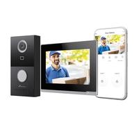 NIVIAN Interphone Vidéo WiFi Full HD 7” Écran Tactile - Installation 2 Fils, Caméra Extérieure 1080P IP65, Audio Bidirectionnel, Ouverture à Distance Via Smartphone App Tuya
