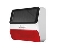 Nivian - Sirène sans Fil à énergie Solaire Compatible avec l'alarme Nivian - Convient pour l'extérieur - Alerte Lumineuse et sonore 100 DB