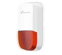 Nivian - Sirène sans Fil Compatible avec Le système d'alarme Nivian - Convient pour Une Utilisation intérieure et extérieure - Alerte Lumineuse et sonore de 95 DB