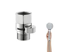 NIVRAIN Acier Inoxydable Stop Douche, Épaissi Vanne D'angle, Durable Valve de Pommeau de Douche, Convient pour Raccorder les Éviers de Salle de Bains et de Cuisine aux Systèmes de Plomberie (B)