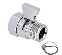 NIVRAIN Acier Inoxydable Stop Douche, Épaissi Vanne D'angle, Durable Valve de Pommeau de Douche, Convient pour Raccorder les Éviers de Salle de Bains et de Cuisine aux Systèmes de Plomberie (A)
