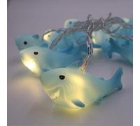 NIWWIN 1.8 M 10 LED chambre d'enfants mignon Animal veilleuses pour lumières de vacances arbre lumières décoratives fête cour et jardin enfants chambre dortoir décor (Requin)