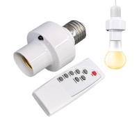 Nixiara Douille lumineuse télécommandée - Support d'ampoule sans fil E27, base de fonction de synchronisation | Accessoire de contrôle de lampe portable, solution d'éclairage durable pour placard