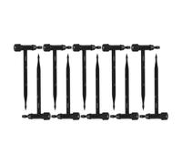 NIYANGLE 10 Goutteurs D'irrigation Réglables pour Plantes en Pot, Débit d'eau Contrôlable, Matériau PP Noir, Pack de 10 pour Balcons et Jardin