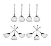 NIYANGLE 10 Pièces Louche de Service en Acier Inoxydable Robuste 22,5cm pour Buffet Cuisine Professionnelle, Ustensile Minimaliste Argenté pour Repas en Famille et Restaurants