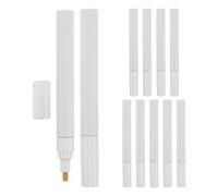NIYANGLE 10 Pièces Marqueur Vide Rechargeable à Pointe Fine et Tête Plate | Blanc, pour Dessin et Marquage Industriel, Corps Acrylique Réutilisable, Format Portable