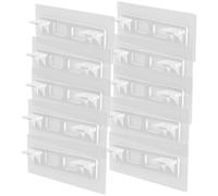 NIYANGLE 10pcs Supports D'étagères Auto-adhésifs en Pvc pour Meuble, Capacité de Charge Forte, Design Simple, Cuisine et Usage Domestique