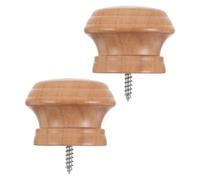 NIYANGLE 2 Pièces Embout de Tringle à Rideaux en Bois pour Tige 28mm | Finition Polie, Veinage , Usage Chambre et Bureau, Installation Facile, Support Stable au Quotidien