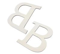 NIYANGLE 2 Pièces Grosse Lettre en Bois B 12 Pouces, Lettre Décorative à Peindre, Bois Beige, Diy, Installation Facile, pour Décoration Murale de Maison et Boutiques