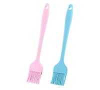 NIYANGLE 2 Pièces Pinceau à Badigeonner Barbecue en Silicone 26cm, Léger | Facile à Nettoyer, Usage Sûr, Rose ou Bleu, Accessoire Pratique Cuisine et Grillades