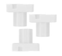 NIYANGLE 3 Pièces Douille Murale E12 Blanche en Abs Cuivre, Structure Compacte et Design Rectangulaire Moderne pour Lampe à Led, pour Éclairage Intérieur Minimaliste