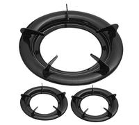 NIYANGLE 3 Pièces support de gaz rond réducteur à anneau de gaz accessoires de batterie de cuisine travailler sur wok support de cuisinière à gaz en fer accessoires de cuisine grille plaque
